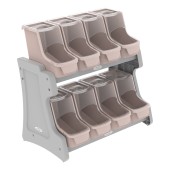 Móvel PDV Balcão 8x3,8L Nude/Cinza 