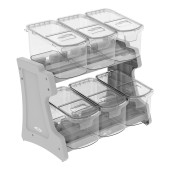 Móvel PDV Balcão 6x7,5L Translucido/Cinza 